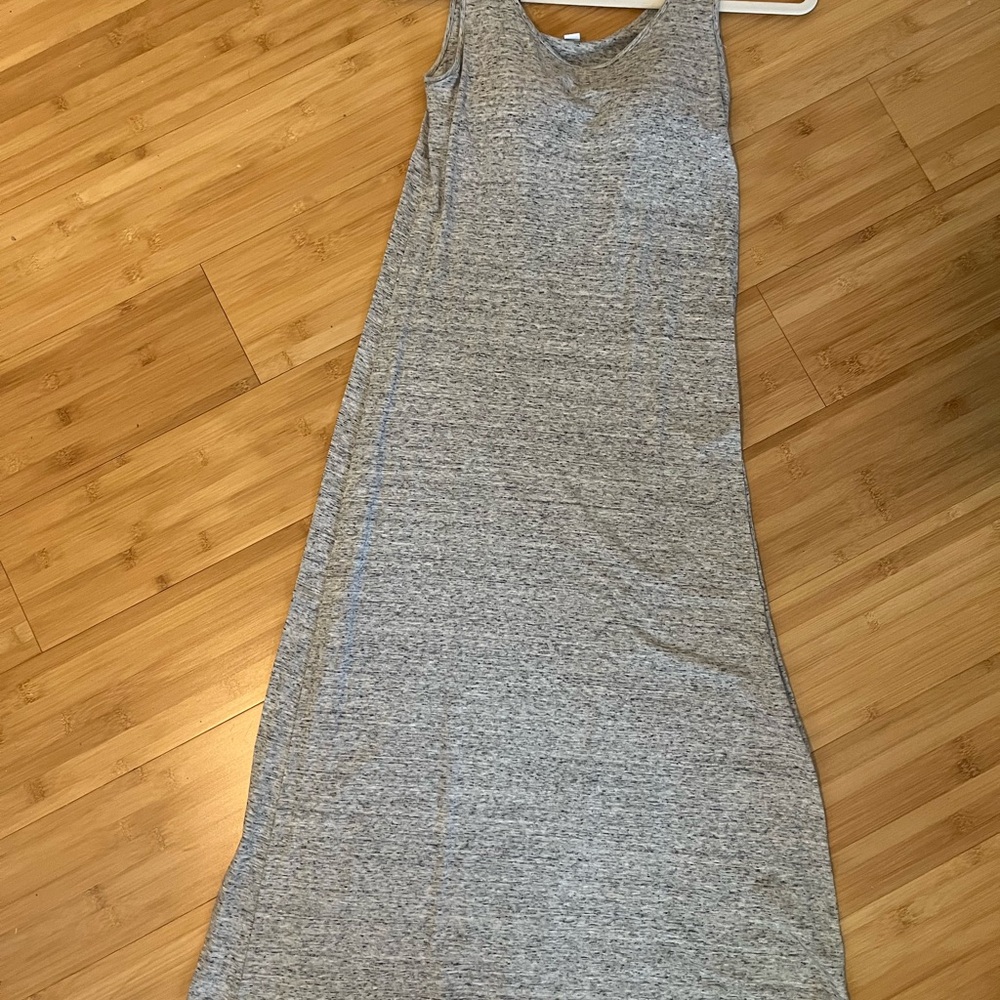 Gray Sleeveless Midi Dress